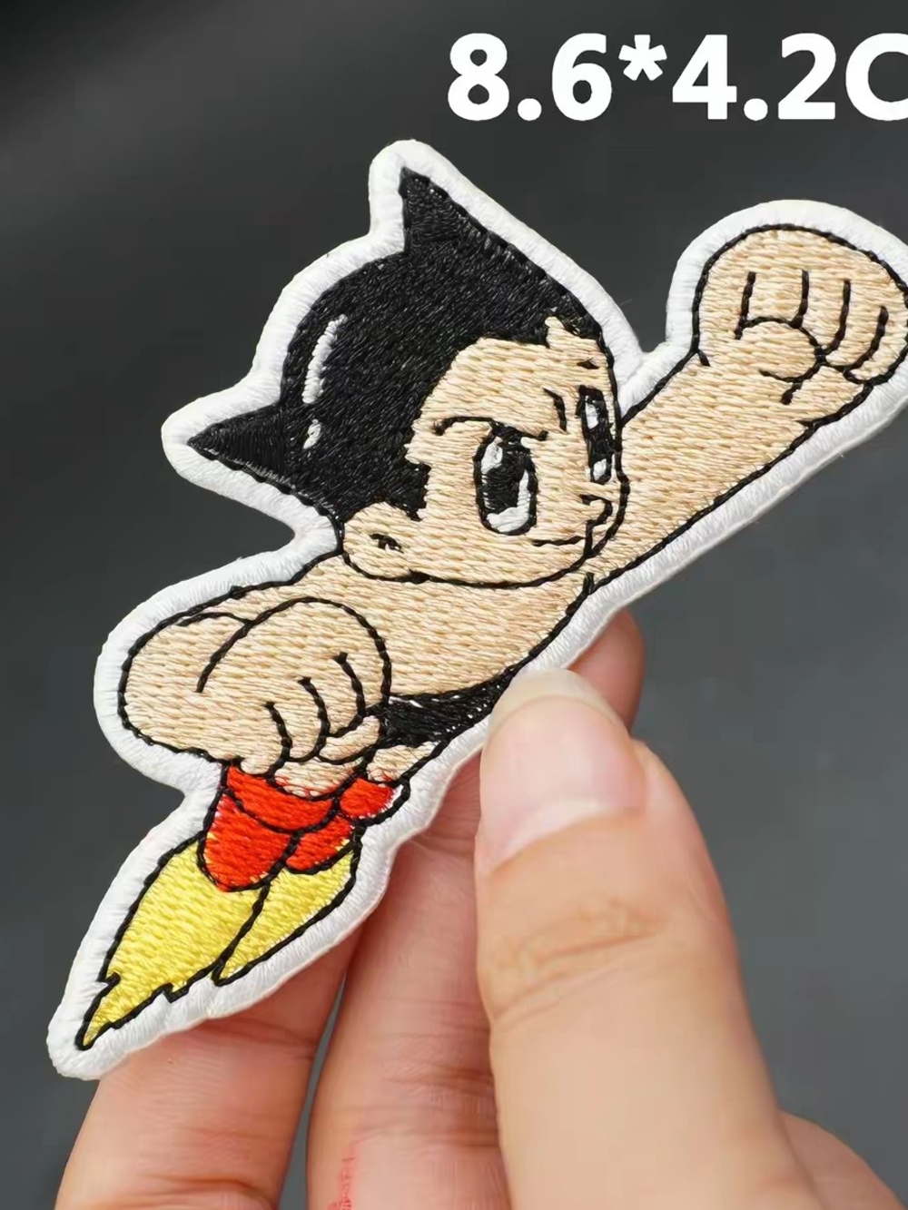 Astro Boy Embroidered Iron-On Patch New 8.6cm Badge Applique Mighty Atom